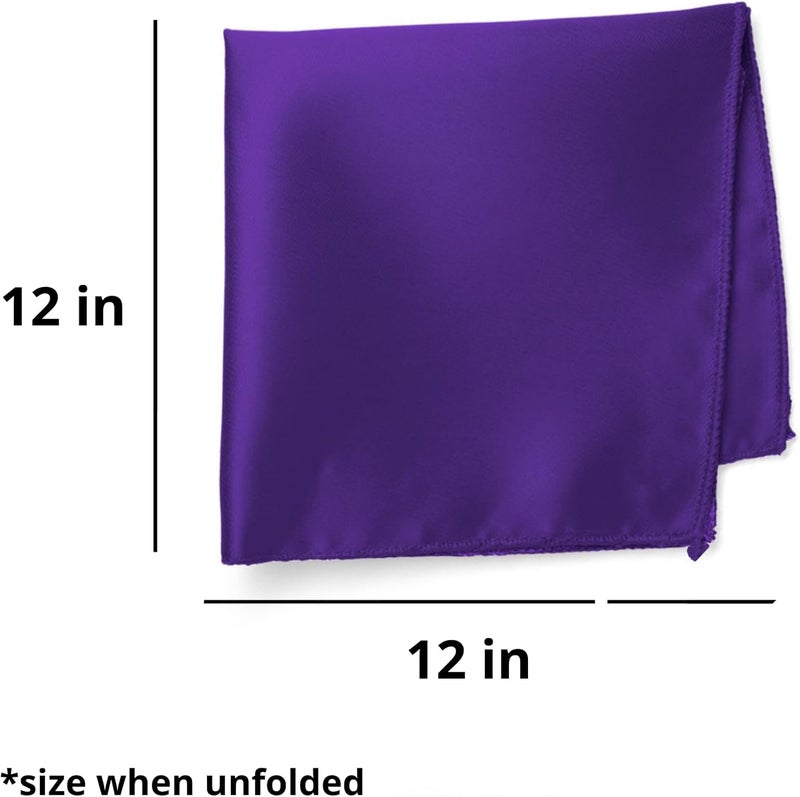 tiemart Solid Color Pocket Squares for Men for Suits and Perfect for Wedding Parties Measures 12 x 12 inch / 30 x 30 cm - Image 2